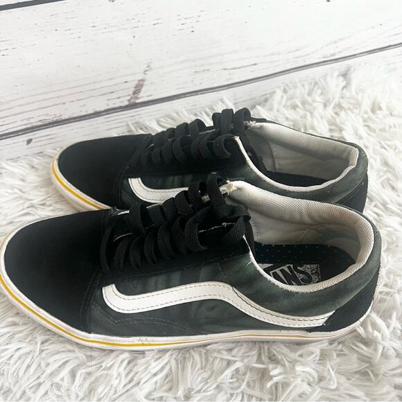 Vans Old Skool Black Green Tie-Dye Sneakers Unisex Men's 7.5 - Women's 9 - Picture 6 of 12